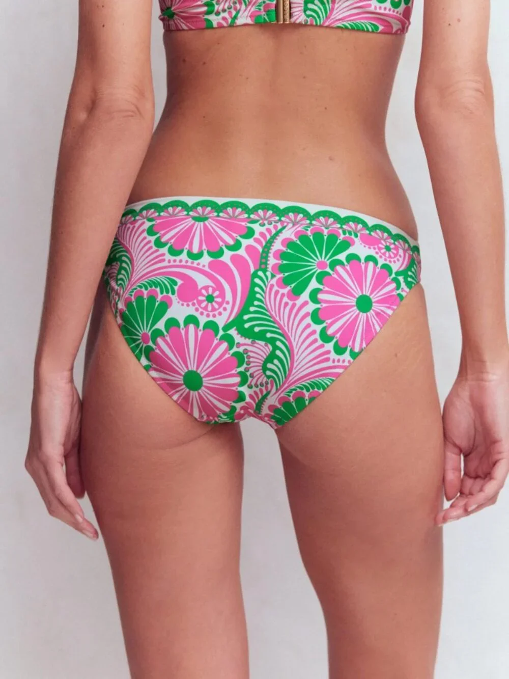 NWT Boden Pink Euphoric Gardens Classic Bikini Bottoms. Size 6